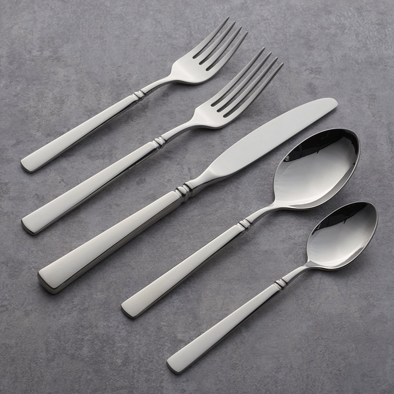 Oneida Easton ディナーフォーク&ナイフ　セット Oneida Easton 5 Piece 18/10 Stainless Steel Flatware Set, Service